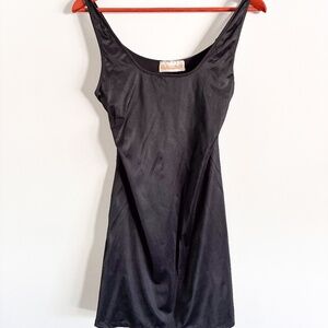 Vintage La Vie En Rose Black Lingerie Top | Spaghetti Strap Camisole S/M